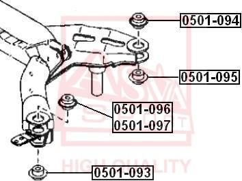 ASVA 0501-094 - Bush of Control / Trailing Arm www.parts5.com