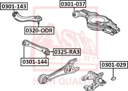 ASVA 0301-144 - Тампон, носач www.parts5.com