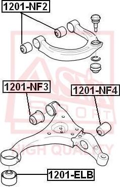 ASVA 1201-NF4 - Bush of Control / Trailing Arm www.parts5.com