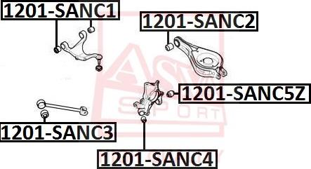 ASVA 1201-SANC1 - Bush of Control / Trailing Arm www.parts5.com