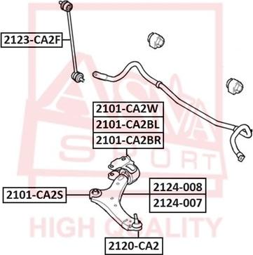 ASVA 2101-CA2BL - Suport,trapez www.parts5.com