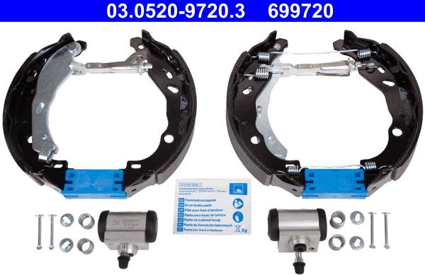 ATE 03.0520-9720.3 - Brake Shoe Set parts5.com