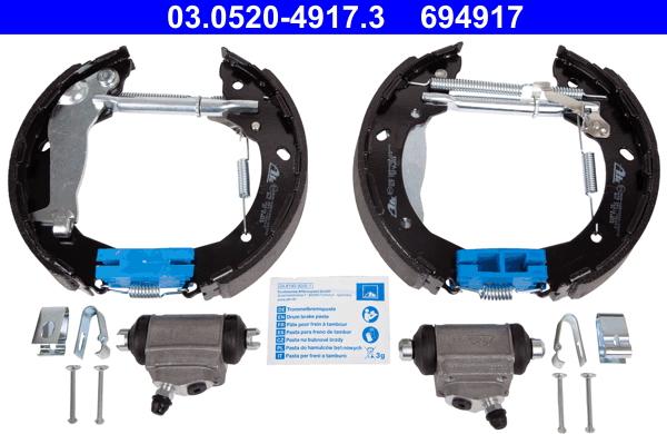 ATE 03.0520-4917.3 - Brake Shoe Set www.parts5.com