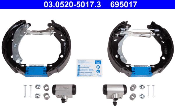 ATE 03.0520-5017.3 - Bremsbackensatz www.parts5.com