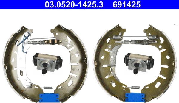 ATE 03.0520-1425.3 - Brake Shoe Set www.parts5.com