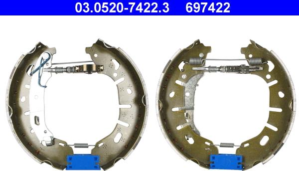 ATE 03.0520-7422.3 - Brake Shoe Set www.parts5.com