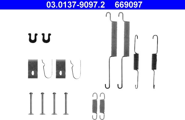 ATE 03.0137-9097.2 - Komplet pribora, kočne papuče www.parts5.com