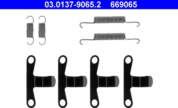 ATE 03.0137-9065.2 - Set accesorii, saboti frana parcare www.parts5.com