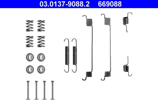 ATE 03.0137-9088.2 - Juego de accesorios, zapatas de freno www.parts5.com