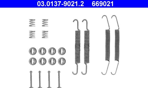 ATE 03.0137-9021.2 - Sada příslušenství, brzdové čelisti www.parts5.com