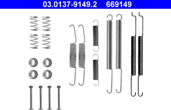 ATE 03.0137-9149.2 - Set accesorii, sabot de frana www.parts5.com