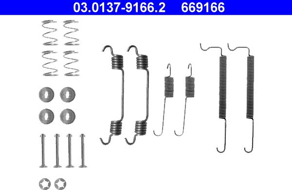 ATE 03.0137-9166.2 - Accessory Kit, brake shoes www.parts5.com