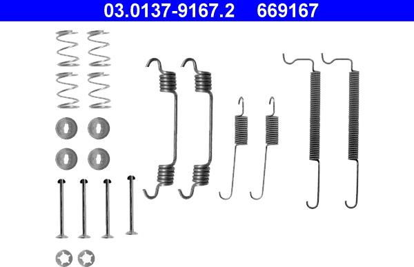 ATE 03.0137-9167.2 - Accessory Kit, brake shoes www.parts5.com