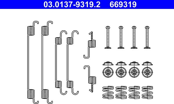 ATE 03.0137-9319.2 - Комплект принадлежности, спирани челюсти www.parts5.com