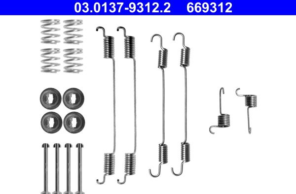 ATE 03.0137-9312.2 - Set accesorii, sabot de frana www.parts5.com