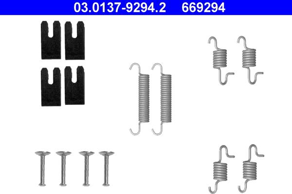 ATE 03.0137-9294.2 - Kit d'accessoires, mâchoires de frein de stationnement www.parts5.com