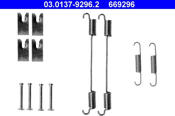 ATE 03.0137-9296.2 - Sada příslušenství, brzdové čelisti www.parts5.com