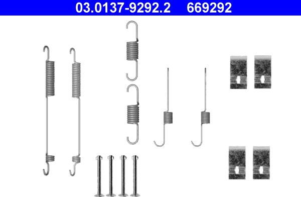 ATE 03.0137-9292.2 - Accessory Kit, brake shoes www.parts5.com