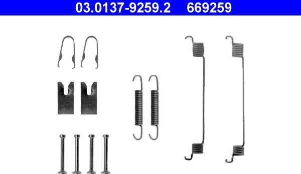 ATE 03.0137-9259.2 - Set accesorii, sabot de frana www.parts5.com