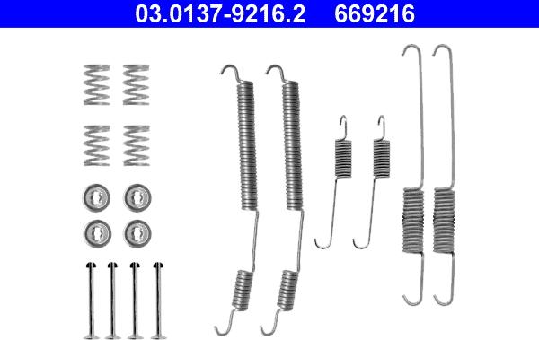 ATE 03.0137-9216.2 - Zubehörsatz, Bremsbacken www.parts5.com