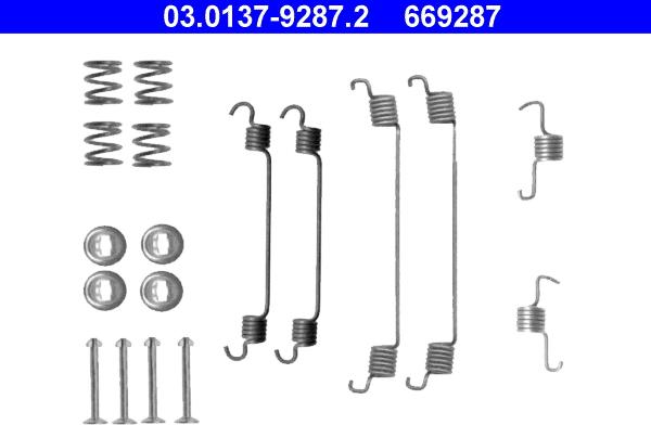 ATE 03.0137-9287.2 - Accessory Kit, brake shoes www.parts5.com