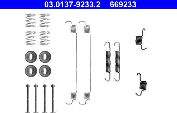 ATE 03.0137-9233.2 - Комплектующие, барабанный тормозной механизм www.parts5.com