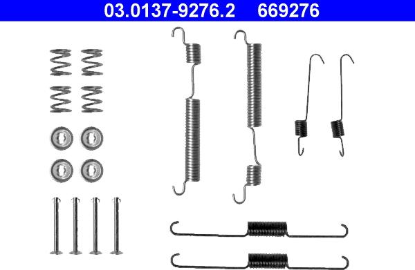 ATE 03.0137-9276.2 - Juego de accesorios, zapatas de freno www.parts5.com