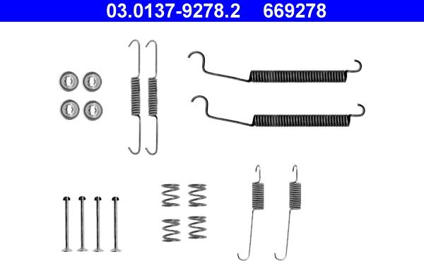 ATE 03.0137-9278.2 - Set accesorii, sabot de frana www.parts5.com