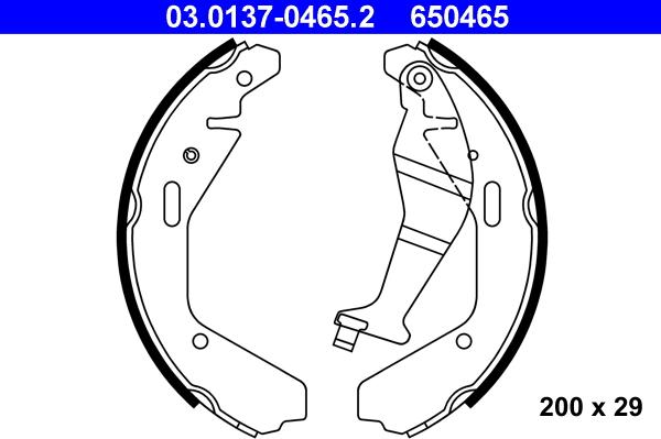 ATE 03.0137-0465.2 - Fren pabuç takımı www.parts5.com