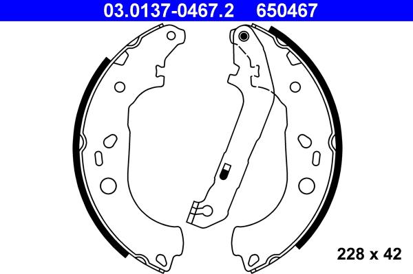 ATE 03.0137-0467.2 - Piduriklotside komplekt www.parts5.com