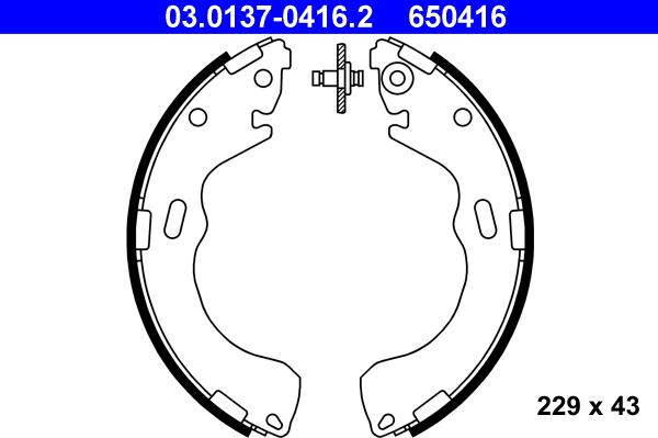 ATE 03.0137-0416.2 - Set saboti frana www.parts5.com