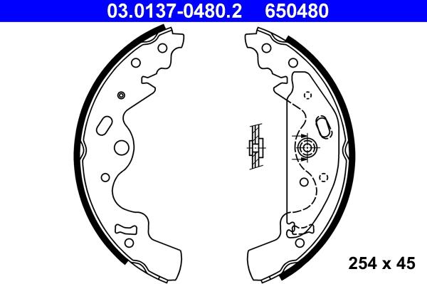 ATE 03.0137-0480.2 - Fren pabuç takımı www.parts5.com