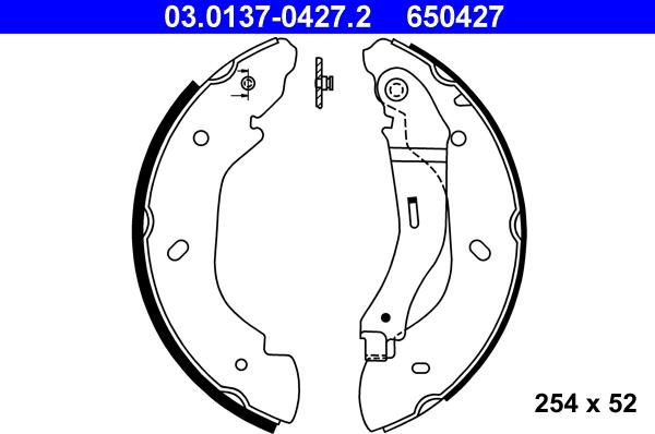 ATE 03.0137-0427.2 - Set saboti frana www.parts5.com