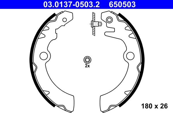 ATE 03.0137-0503.2 - Fékpofakészlet www.parts5.com