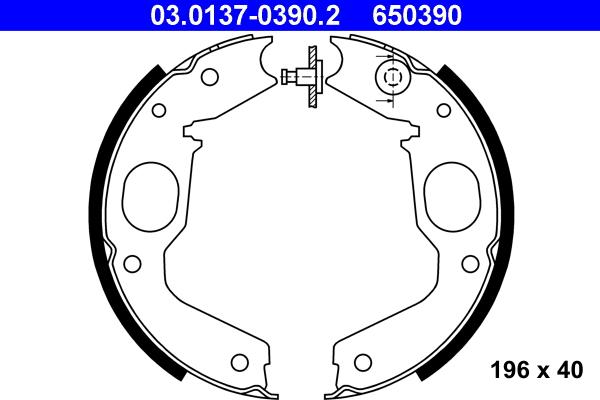 ATE 03.0137-0390.2 - Jarrukenkäsarja, seisontajarru www.parts5.com