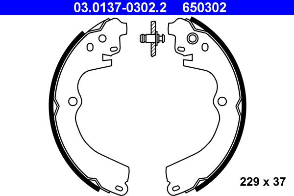 ATE 03.0137-0302.2 - Piduriklotside komplekt www.parts5.com