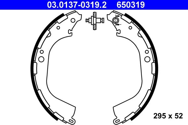 ATE 03.0137-0319.2 - Juego de zapatas de frenos www.parts5.com