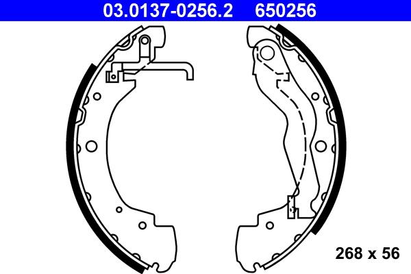 ATE 03.0137-0256.2 - Piduriklotside komplekt parts5.com