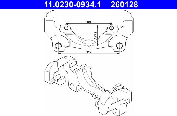 ATE 11.0230-0934.1 - Soporte, pinza de freno www.parts5.com