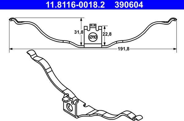 ATE 11.8116-0018.2 - Ελατήριο, δαγκάνα φρένου www.parts5.com