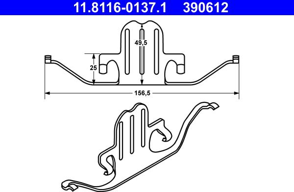 ATE 11.8116-0137.1 - Arc, etrier frana www.parts5.com