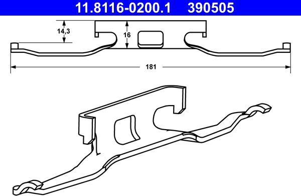 ATE 11.8116-0200.1 - Vzmet, sedlo zavore (kolutne ) www.parts5.com