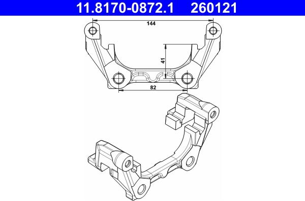 ATE 11.8170-0872.1 - Halter, Bremssattel www.parts5.com