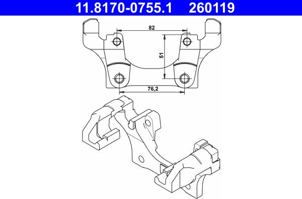 ATE 11.8170-0755.1 - Suport,etrier www.parts5.com