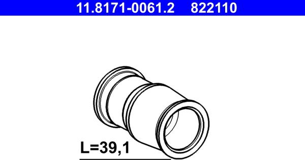 ATE 11.8171-0061.2 - Guide Sleeve, brake caliper www.parts5.com