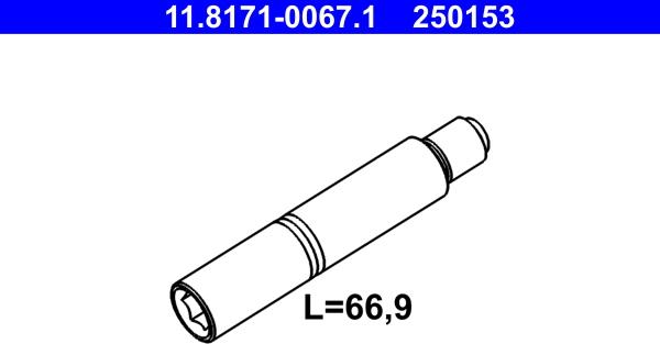 ATE 11.8171-0067.1 - Kılavuz pimi, fren kaliperi www.parts5.com