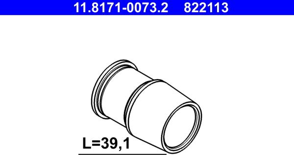 ATE 11.8171-0073.2 - Guide Sleeve, brake caliper www.parts5.com