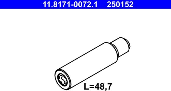 ATE 11.8171-0072.1 - Kılavuz pimi, fren kaliperi www.parts5.com