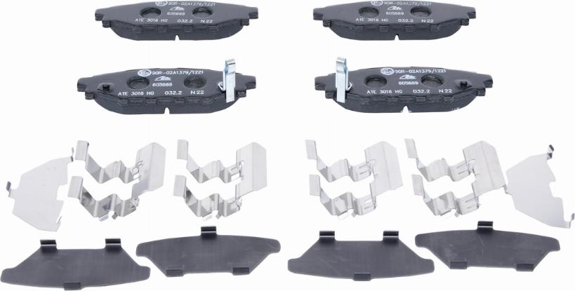 ATE 13.0460-5669.2 - Тормозные колодки, дисковые, комплект www.parts5.com