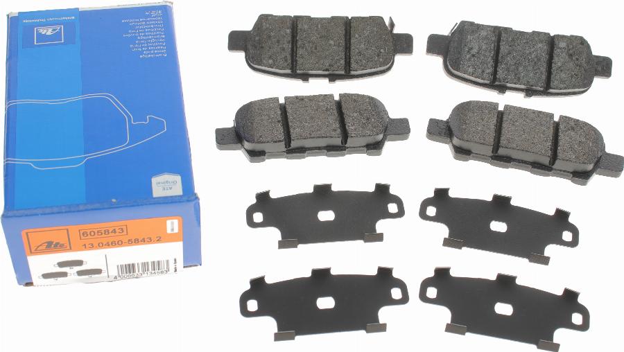 ATE 13.0460-5843.2 - Brake Pad Set, disc brake parts5.com